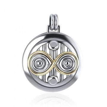 Relationship sterling silver with 14k gold accents Pendant MPD1261 - Jewelry